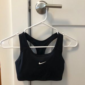 Nike black racer back sports bra XS